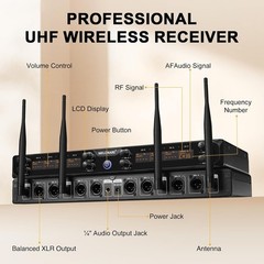 MELONARE 8-Channel Wireless Microphone System UHF 500MHz