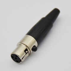 4,Mini XLR Connector Female Microphone End TA4F 4 Pin Panel Mount XLR Plug