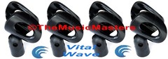 (4) X-Large Wireless MICROPHONE CLIP Karaoke Tripod Stand Mic Holder Clamp Mount