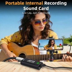 JOYO Live Streaming Recording Kit Wireless Noise Cancelling Mic, 48V Audio Mixer