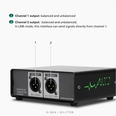 Active DI Box Dual Channel Noise Isolator For Live Performances Easy To Use