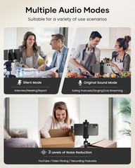 Versatile Plug-and-Play Lavalier Microphone for YouTube, Vlogs & Live Streaming