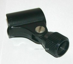 Vintage Microphone Holder for Microphone Stand – Black Plastic, Metal Screw