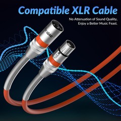 Premium 30ft XLR Mic Cable Heavy Duty 22AWG OFC Shielded 3-Pin Zinc Alloy Con…