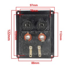 2 ABS Jack Plate W/Dual SpeakON NL4 & 1/4″ Connector for PA Speaker Cabinet 5×4″