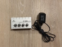 Behringer MicroAMP HA400 4-Channel Headphone Amp w/ 12V Adapter Silver
