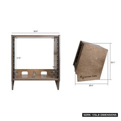 Sound Town DIY 10U Angled Desktop Turret Studio Rack,Weathered Brown(SDRK-10SLB)