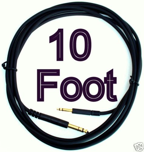 TT Bantam to 1/4″ TRS 10 Foot Gold Patch Cable Cord New – 10 Feet – Black