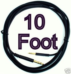 TT Bantam to 1/4″ TRS 10 Foot Gold Patch Cable Cord New – 10 Feet – Black