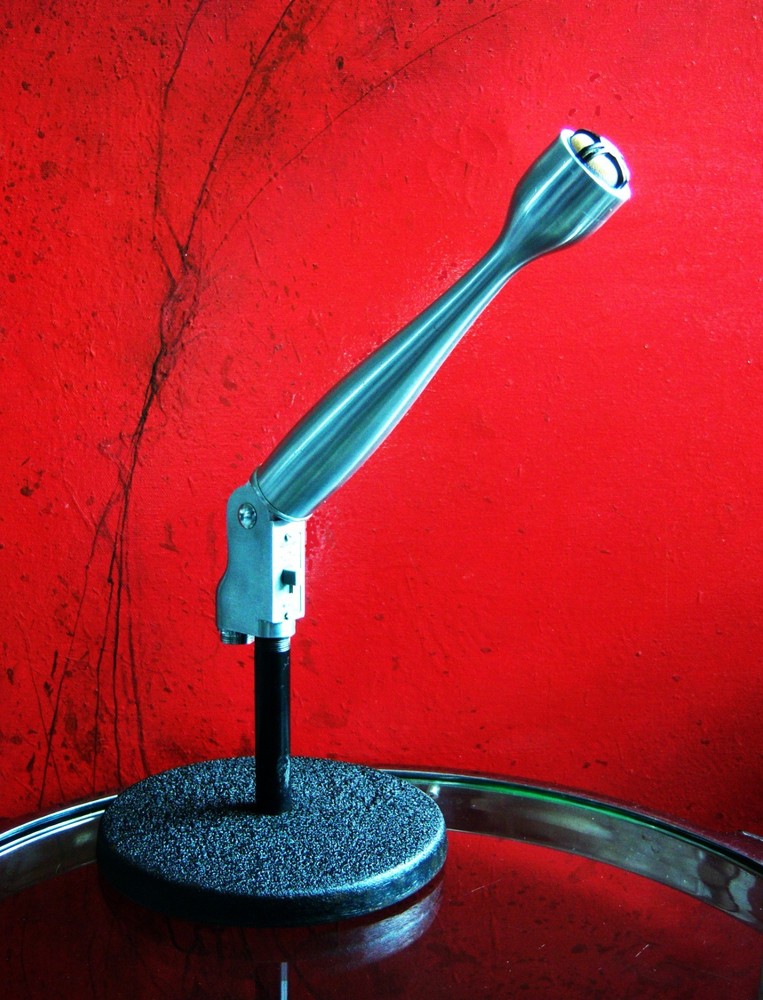 Vintage 1950’s Lafayette 99-4523 dynamic microphone Calrad Olson w stand # 1