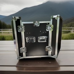 10U Audio DJ Road Rack Case with Casters Pro Tour Grade Rack Mobile Flight Case