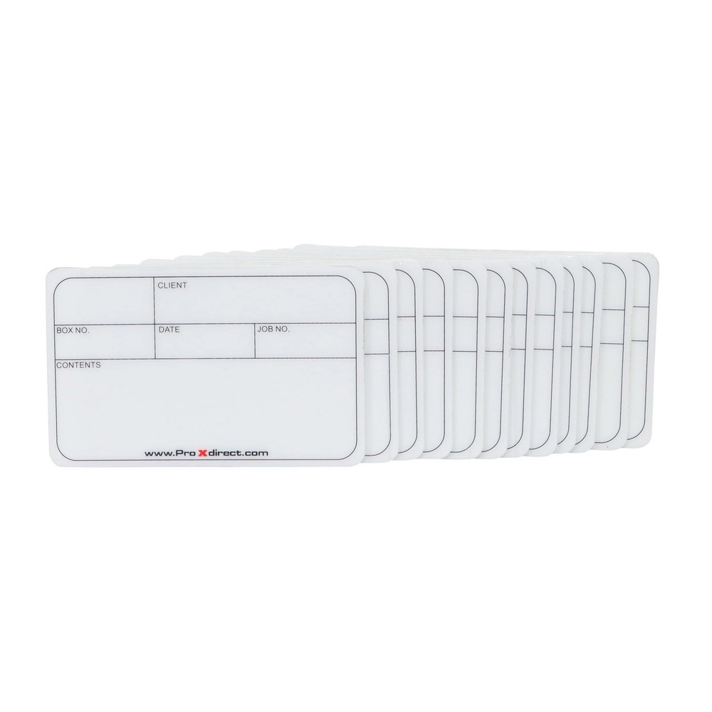 ProX X-CLABELMDX12 Multipurpose Flight Case Labels, Medium-Sized, Pack of 12