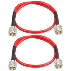 MOOKEERF MOOKEER RG8x Jumper Cable 2ft,2 Pack PL259 Cable,CB 2FT, Red