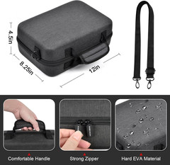 Large Wireless Microphone Case for 2 Handheld Mics and Receiver, Hard