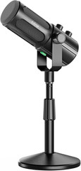 Amplitank TANK6S Vocal-Dynamic-Microphone, Xlr-Usb-Podcast-Microphone with Deskt