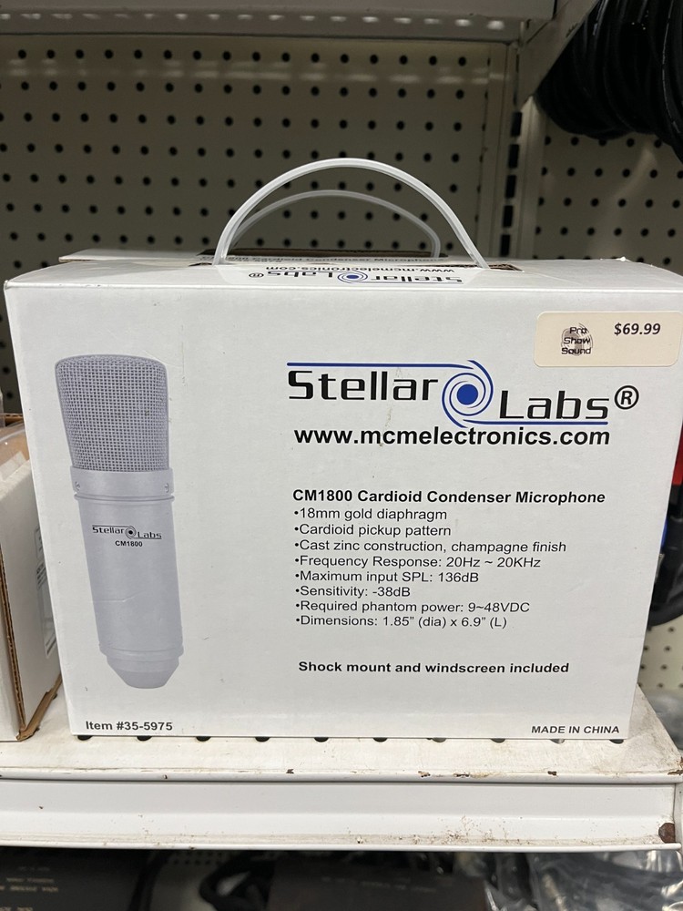 Stellar Labs CM1800 Studio Condenser Cardioid Microphone