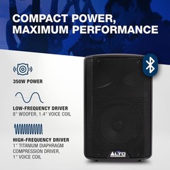 High-Quality 350W TX408 8-Inch Portable PA Speaker with Bluetooth Streaming