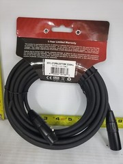 KIRLIN Cable MPC Microphone Cable, XLR, BLACK, 25FT. I2