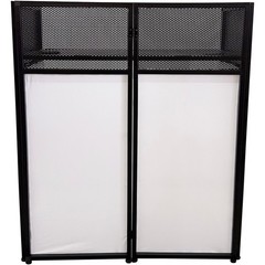 Portable Vertical Stand DJ Event Facade DJ Booth White Scrim Steel Alloy Frame