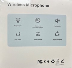 New 2.4G Wireless Microphone USB-C Plug & Play High Sensitivity Black