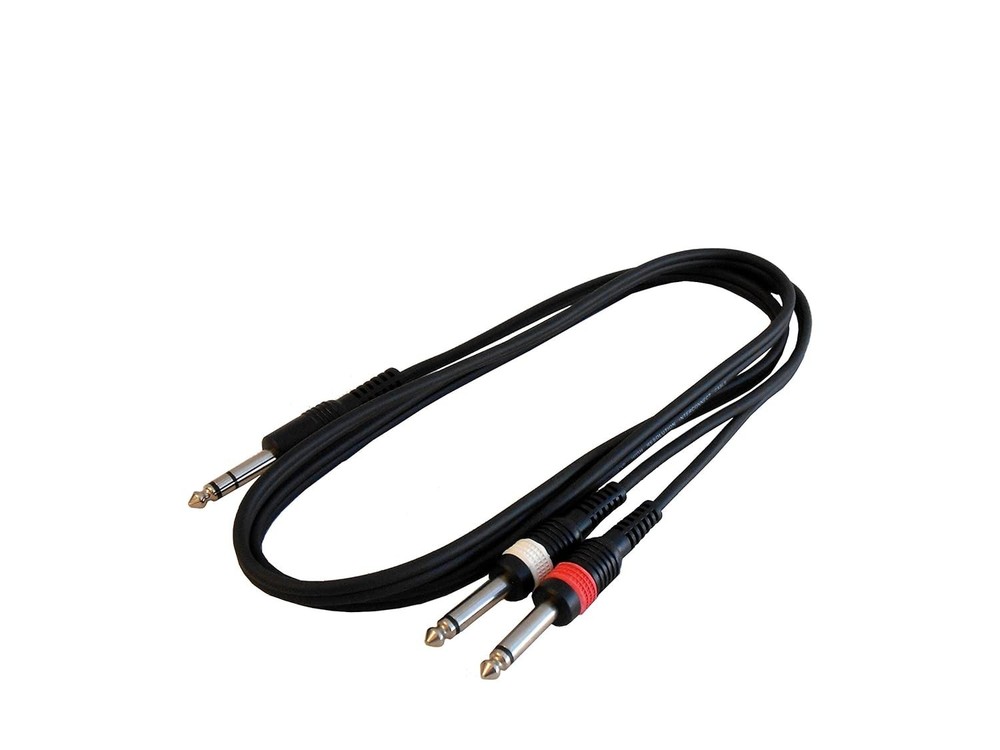 Audio2000’s Insert Cable 5-20ft 1/4″ TRS Stereo Male to Dual 1/4″ Mono Male New