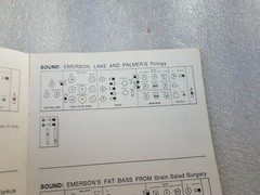 1979 MINI MOOG SOUND CHARTS