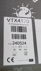 Cloud VTX-4120 4X 120W Multi-Channel Professional Audio Amplifier