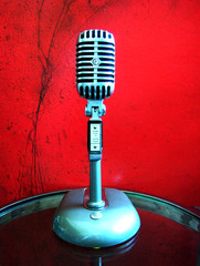 Vintage 1960s Shure 55S dynamic cardioid microphone w Atlas stand 55 DISPLAY # 2