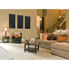 Paintable White Fabric Circle 24 In. Sound Absorbing Acoustic Panels (2-Pack)