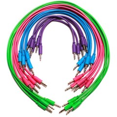 Eurorack Patch Cables – 20 Pack by Synthrotek 3.5mm 1/8 inch Mono 6″ 12″ 24″ 36″