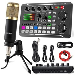 Professional Podcast Mixer & Condenser Microphone Set for Ultimate Streaming