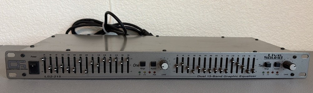 CRATE LS2-215 Dual 15-BAND GRAPHIC EQUALIZER Live Sound
