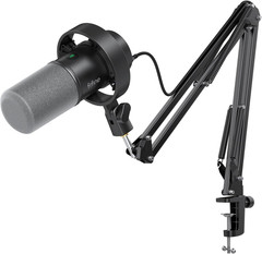 K688 Podcast Microphone Kit, USB/XLR Dynamic Microphone with Boom Arm