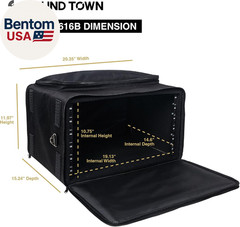 Portable 6U Rack Bag, Soft Rack Case with 14″ Rackable Depth, Plywood Rack Frame