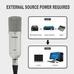 XLR Condenser Microphone Recording Microphone for PC Computer Home Studio Car…
