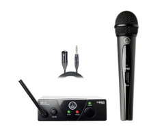 AKG WMS40 Mini Single Handheld Vocal Set + 10′ TRS-XLR