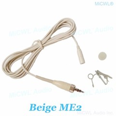 Beige ME2 Wireless Clip Lavalier Microphone For Sennheiser EW100 SK100 G2 G3 G4