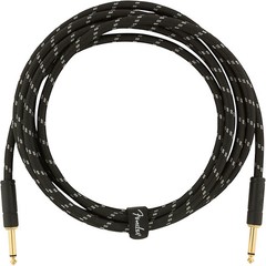 Fender Deluxe Series Straight to Straight Instrument Cable 10 ft Black Tweed