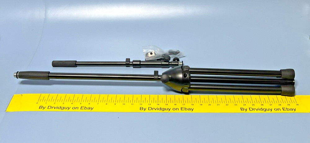 K&M KM210/9 35″ to 63″ Heavy-Duty Tripod Mic Stand with Telescopic Boom; Black