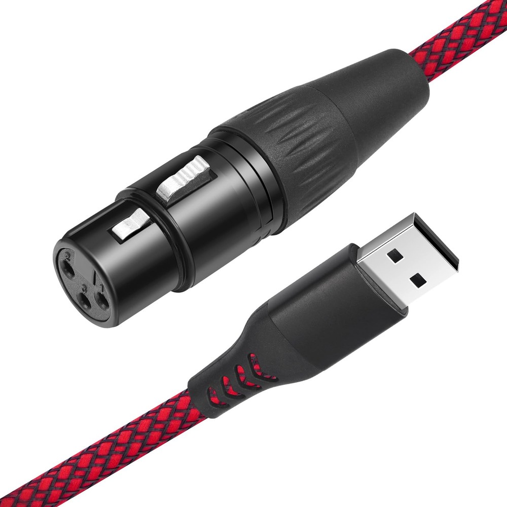 3.3FT XLR To USB Recording Cable Female To A Mic Link Converter Karaoke Cord
