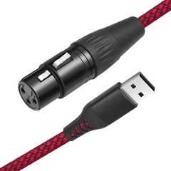 3.3FT XLR To USB Recording Cable Female To A Mic Link Converter Karaoke Cord