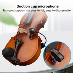 2.4G Instrument Microphone Receiver with Detachable Suction Cup for Guitar Vi…