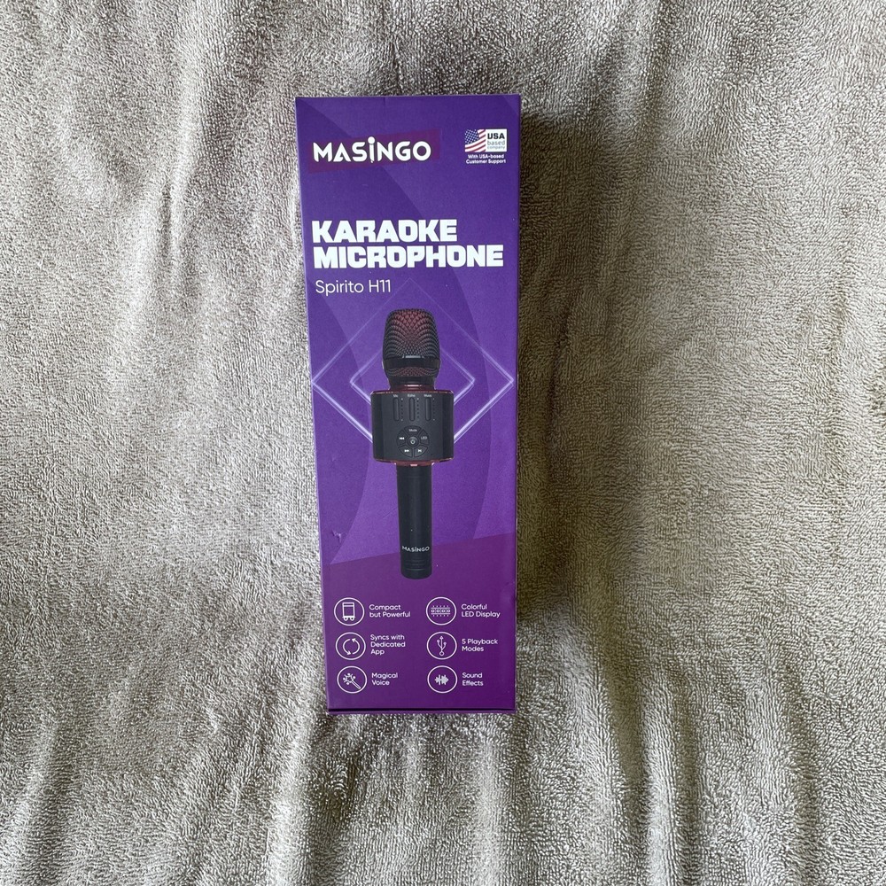 New MASINGO Bluetooth Karaoke Micro.Speaker Wireless Port.LED Light Display (E1)