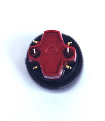 1pc DECA Push button Switch D16LMR1-1ab SPST Momentary Bulb Lamp= ACDC 24 or 12V