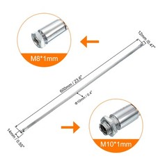 23.6″ Universal Gooseneck Hose M10/M8 Fine Thread Flexible Arm Tube Silver