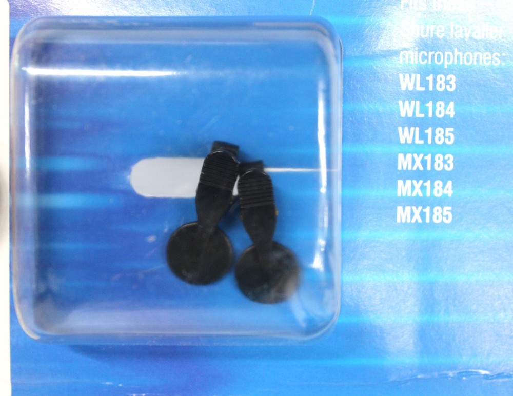 Shure Lapel Tie Clip 2 Pack RK183T1 2x Holders for MX 183 184 185 Lavalier Mics