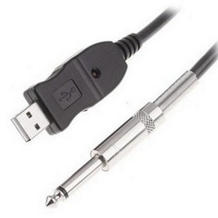 3M Guitar Bass 1/4“ USB to 6.3mm Jack Link Connection Instrument Adapter Cable