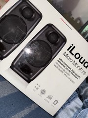 IK Multimedia iLoud Micro Monitors Pair Powered Black DSP 3in Wired/Bluetooth