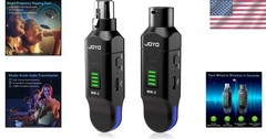 High-Fidelity 2.4GHz Wireless Microphone System with 100ft Range & Auto Hopping