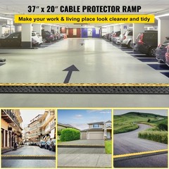 VEVOR 3 Channel Cable Ramp Protector Cable Cover 6600 lbs Capacity Heavy-Duty